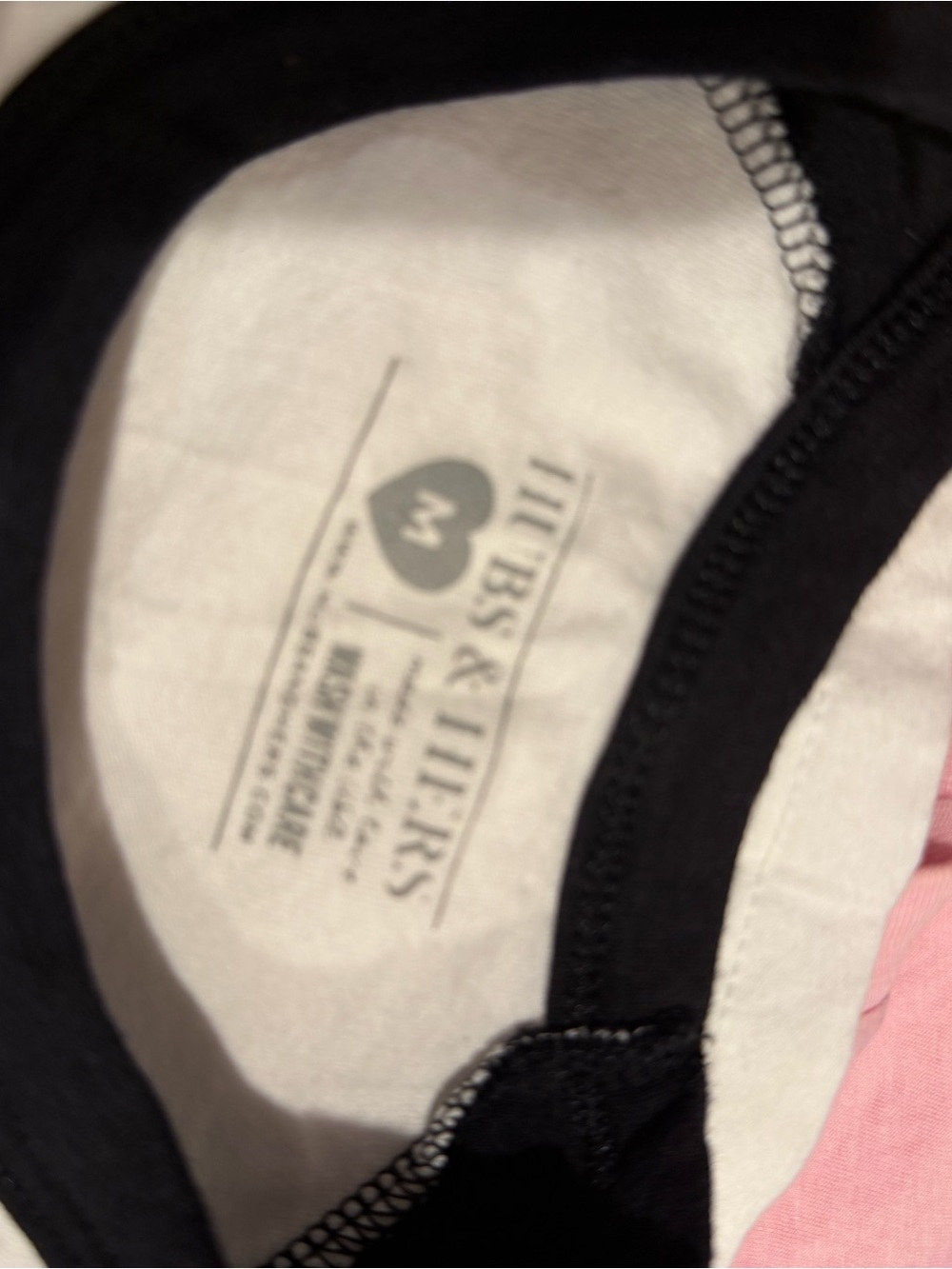 His Boo Raglan Sleeve Graphic Tee - White & Black - Picture 3 of 3
